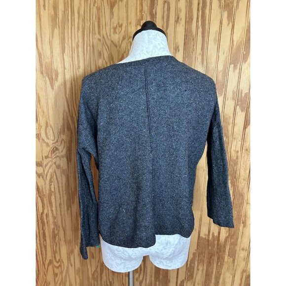 Madewell Northroad Pullover Sweater Dark Gray crewneck Merino Wool Blend XXS - Picture 8 of 11